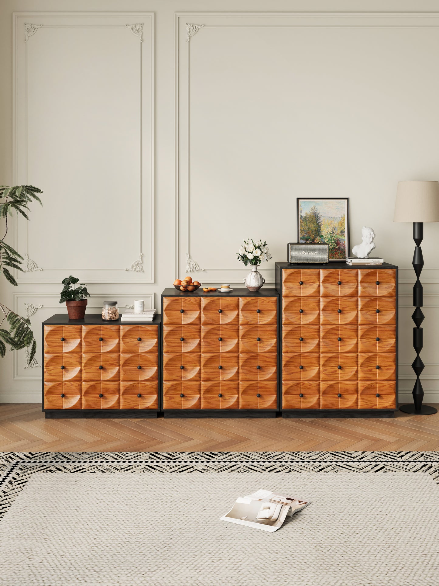 Mid-Century Modern 5-Tier Storage Cabinet