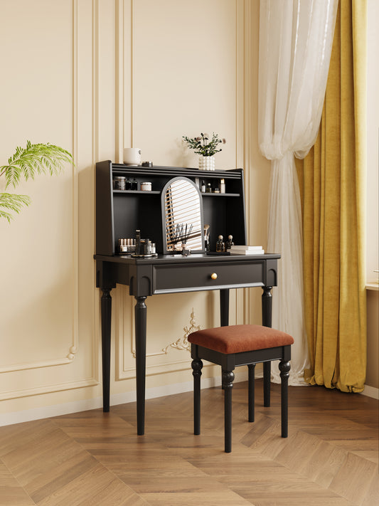 Mid-Century Modern Tall Leg Solid Wood Vanity