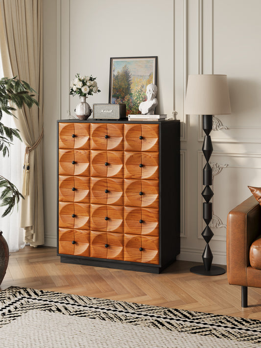 Mid-Century Modern 5-Tier Storage Cabinet